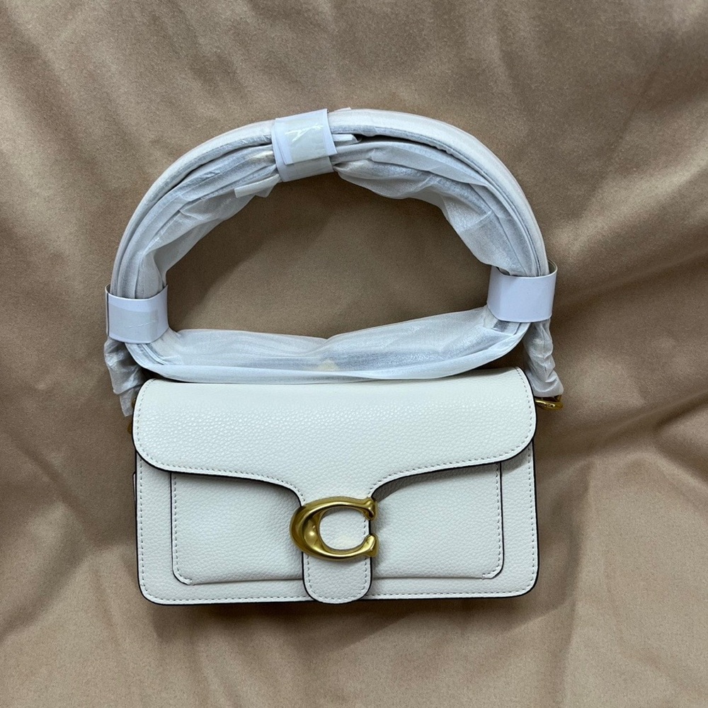 Coach Tabby Bag White Signature Shoulder Crossbody